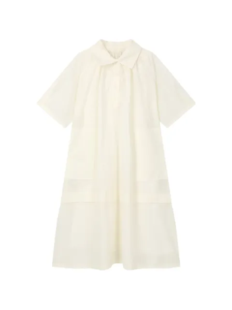 TOMBOY short-sleeved collared midi dress Neutrals 9106241219