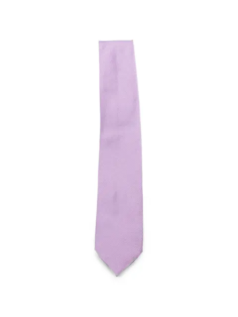 TOM FORD logo-patch tie Purple STE001S0349