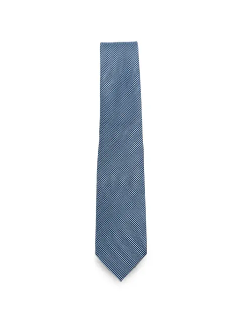 TOM FORD houndstooth-pattern tie Blue STE001S0345