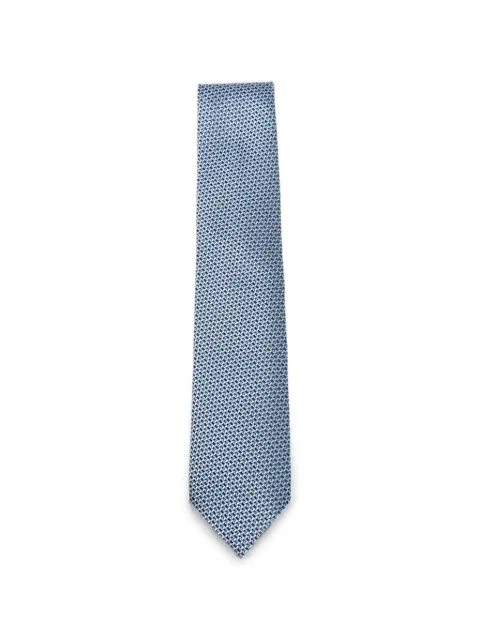 TOM FORD micro-patterned tie Blue STE001S0355