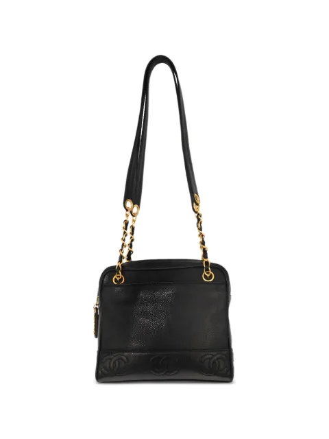 CHANEL Pre-Owned 1997 Triple CC shoulder bag Black 196942