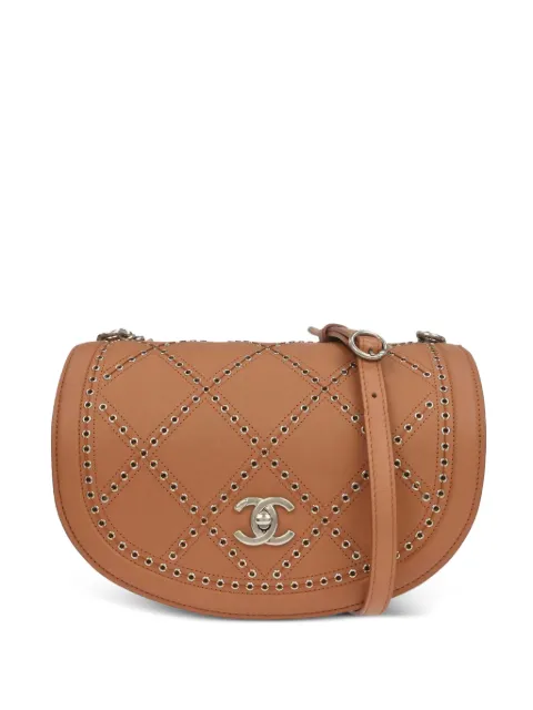 CHANEL Pre-Owned 2017 Coco Eyelets shoulder bag Brown 187278