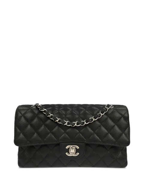 CHANEL Pre-Owned 2017 medium Double Flap shoulder bag Black 187338