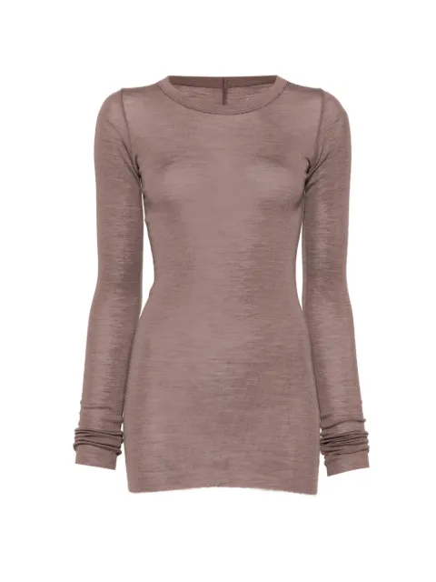 Rick Owens rib T-shirt Purple RP02F5202RJSW