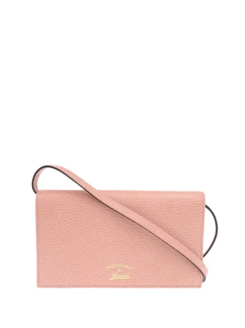 Gucci Pre-Owned 2000-2015 Dollar Calfskin Swing Wallet On Strap crossbody bag Pink DIHZ1RFLI19R53KG