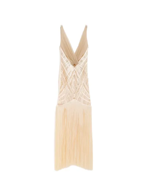 The Attico ivory midi dress Neutrals 261WCW00240PAA108RA