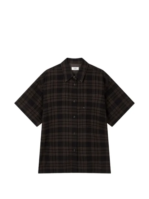 TOMBOY checkered short-sleeved shirt Brown 9106221234