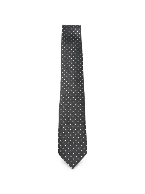 TOM FORD polka-dot tie Grey STE001S0362