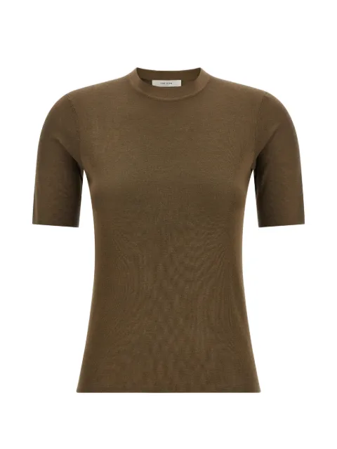 The Row Ozzi short-sleeve top Brown 11119Y738