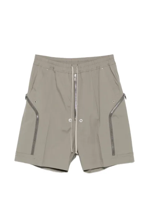 Rick Owens Heizer drawstring zip-detail shorts Grey RU02F4375TE