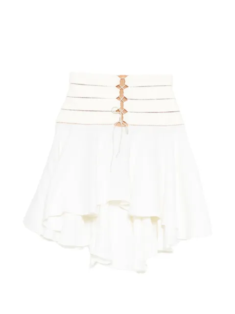 Antonio Berardi lace-up flared skirt Neutrals ABWM351368BM325000A