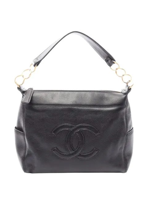 CHANEL Pre-Owned 2003-2004 Caviar CC Ring shoulder bag Black UXD380WPW8L1DSU7