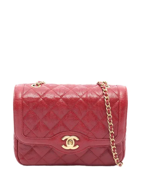 CHANEL Pre-Owned 2015-2016 Mini Glazed Caviar Mademoiselle Flap crossbody bag Red SDI0WQ7Z52GF5U7G
