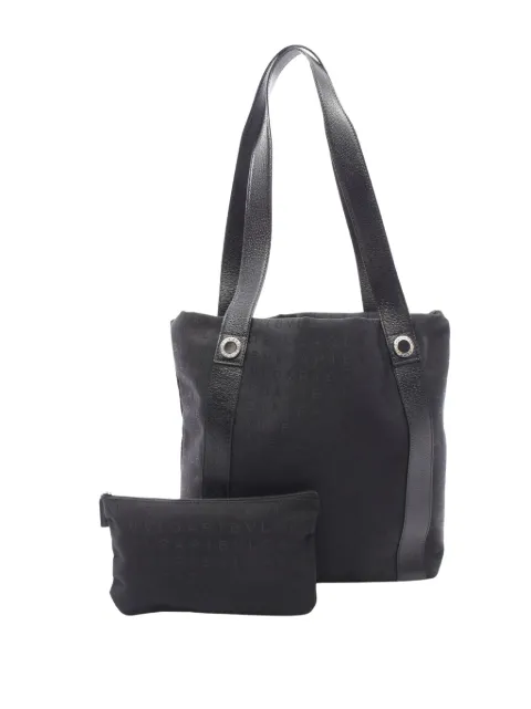 Bvlgari Pre-Owned 2010-2026 Logomania Canvas tote bag Black N2X1UNLWR6TY25T0