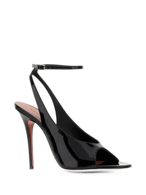 Amina Muaddi Anok patent leather sandals Black ANOKSANDAL105