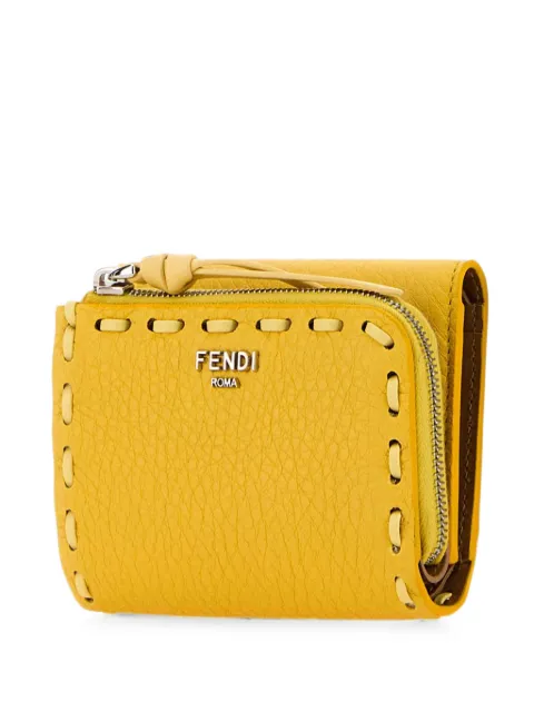 FENDI Selleria leather wallet Yellow 8M0499B121