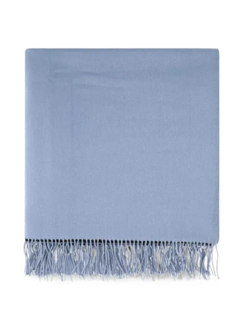 Prada fringed cashmere blanket Blue 2QA0112DZ7