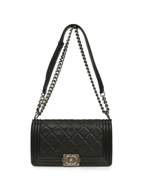 CHANEL Pre-Owned 2014 Boy Chanel shoulder bag Black 178189