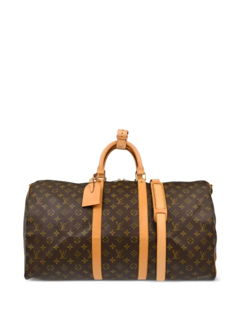 Louis Vuitton Pre-Owned 2001 Monogram Keepall Bandouliere luggage bag Brown 187672