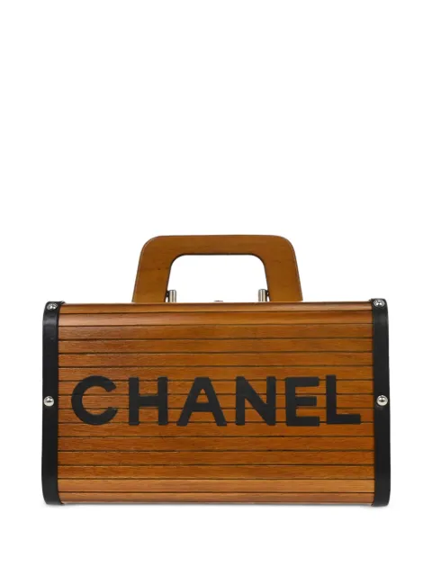 CHANEL Pre-Owned 1995 Vanity wood tote bag Brown 187583