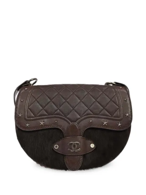 CHANEL Pre-Owned 2014 Paris-Dallas star-studded shoulder bag Brown 178188