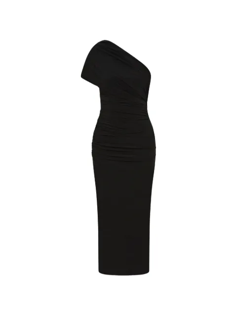 Rachel Gilbert Clay ruched-detail midi dress Black 26SSRG62436BLK
