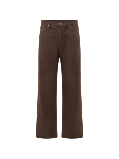 TOM FORD Moleskin straight-leg trousers Brown DPH003DMC083