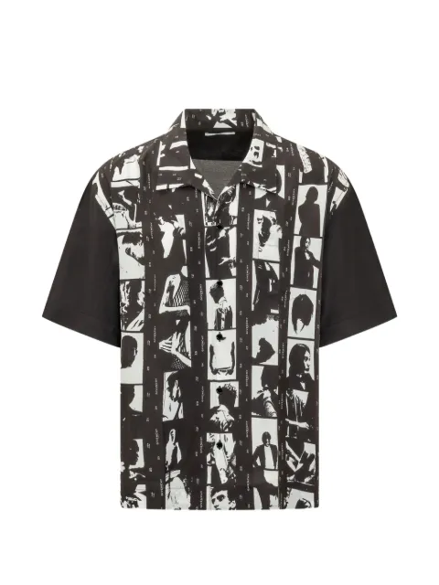 Givenchy graphic-print short-sleeve shirt Black BM618Q1YME