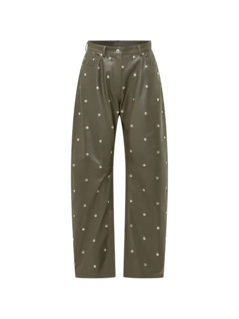 Stella McCartney stud-embellished trousers Green 6440503GU300