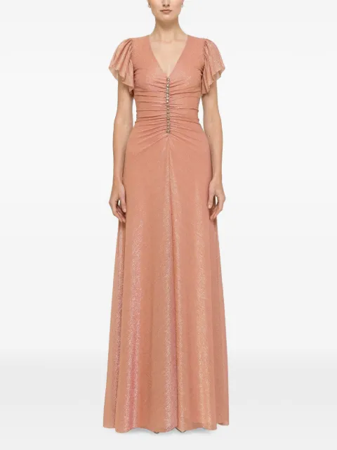 NISSA crystal-detail maxi dress Pink RS16958