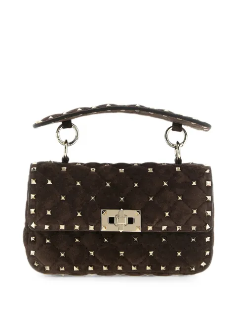 Valentino Garavani Rockstud quilted tote bag Brown WB0123KQQ