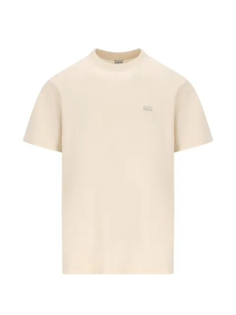 LOEWE Anagram embroidered T-shirt Neutrals H526Y22XDP