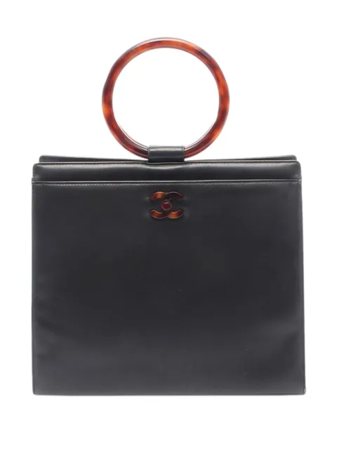 CHANEL Pre-Owned 1997-1999 CC Calfskin Tortoiseshell handbag Black MERR0C1SV6ETSHIY