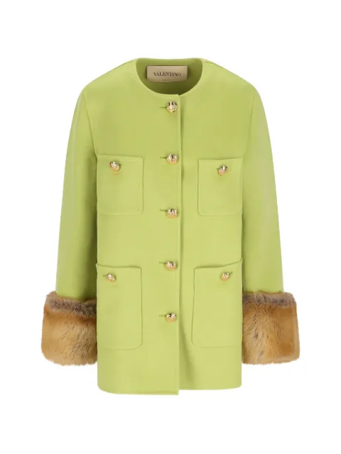 Valentino Garavani button-front coat Green 9B3CJH386JAAVR