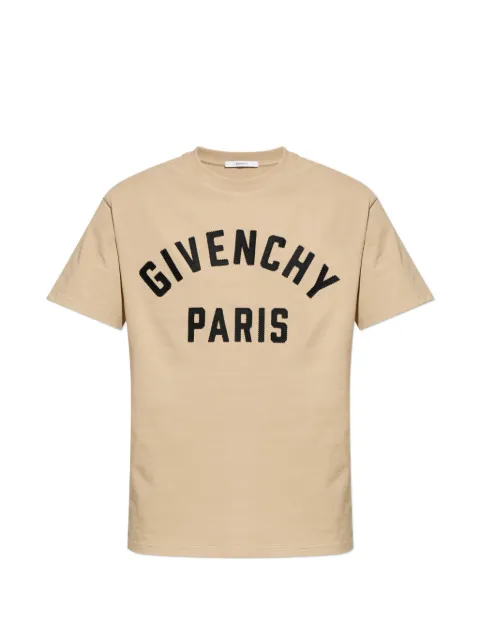 Givenchy logo-embroidered T-shirt Neutrals BM71NK3YRS