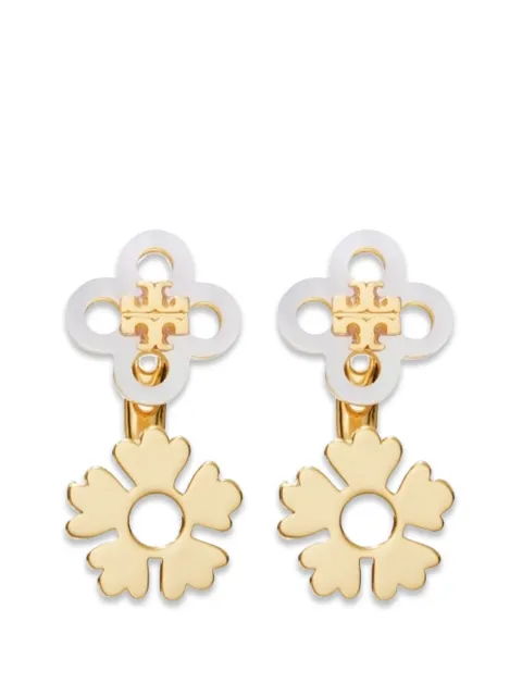 Tory Burch Double-T flower earrings Gold 184408