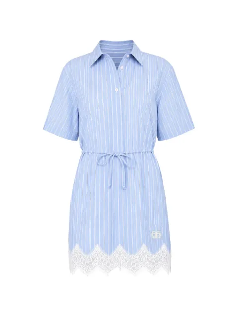 SIMKHAI Calder lace-trim cotton mini dress Blue 3261014S