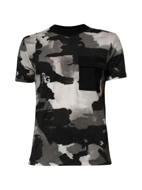 Dolce & Gabbana camouflage-print pocket T-shirt Black G8MW1Z