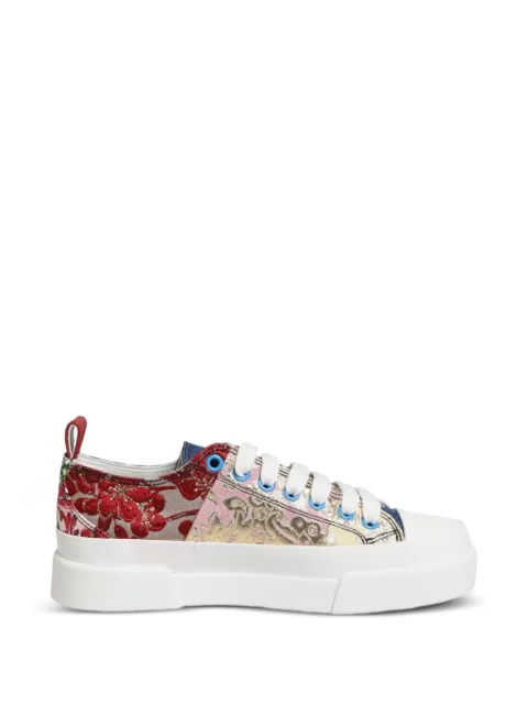 Dolce & Gabbana patchwork low-top sneakers Red CK1886