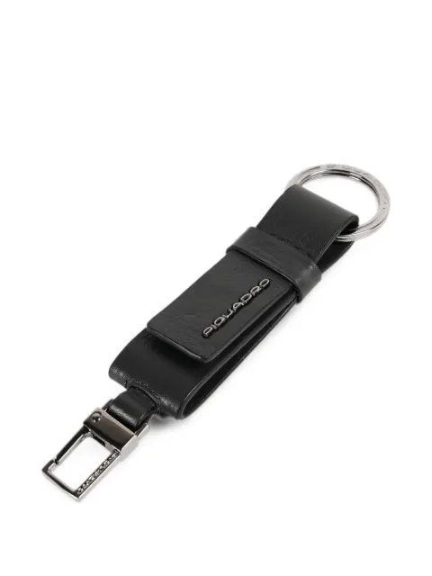 PIQUADRO leather carabiner keyring Black PC3751MOS