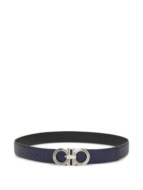 Ferragamo Gancini buckle reversible belt Blue 670724