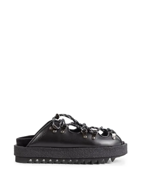 sacai lace-up platform mules Black 2608408