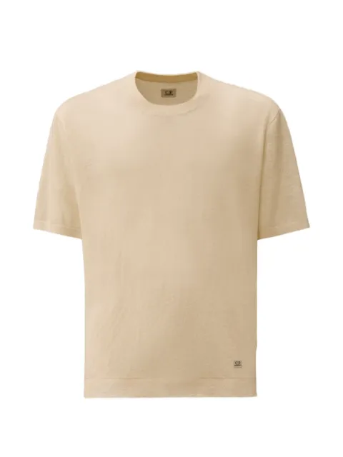 C.P. Company knitted linen T-shirt Neutrals 20CMKN123A110307A103