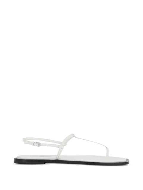 TOTEME T-strap leather sandals White 263WAS0336LE0210