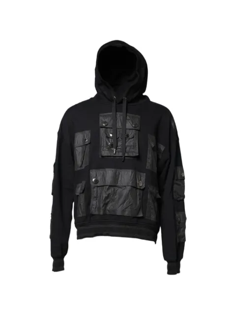 Dolce & Gabbana multi-pocket panelled hoodie Black 8912358834391