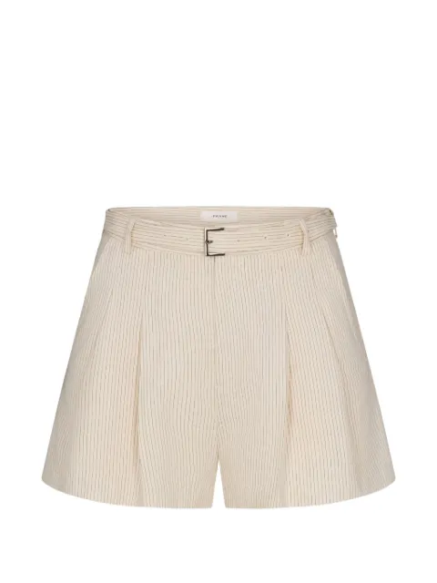 FRAME pinstripe belted shorts Neutrals WS26WST005