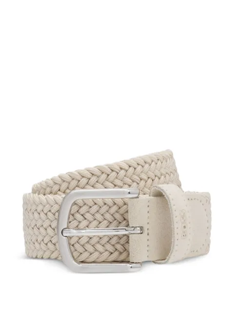 BOSS woven pin-buckle belt Neutrals 50537169