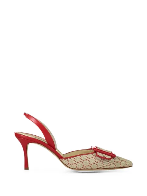 Manolo Blahnik Maysli buckle-detail pumps Neutrals 22620730004