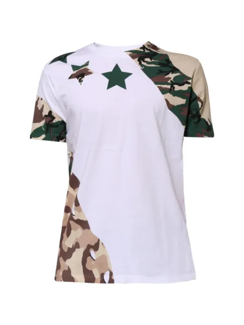 Dolce & Gabbana camouflage-print star-graphic T-shirt White G8QN6TG7I7I