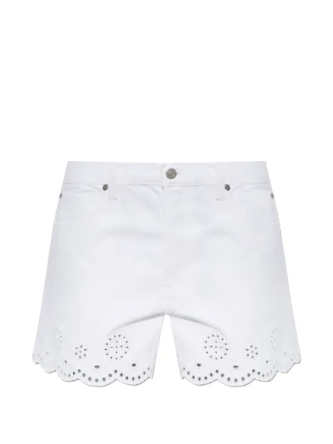 FRAME broderie-anglaise scalloped-edge shorts White 4000LEM728